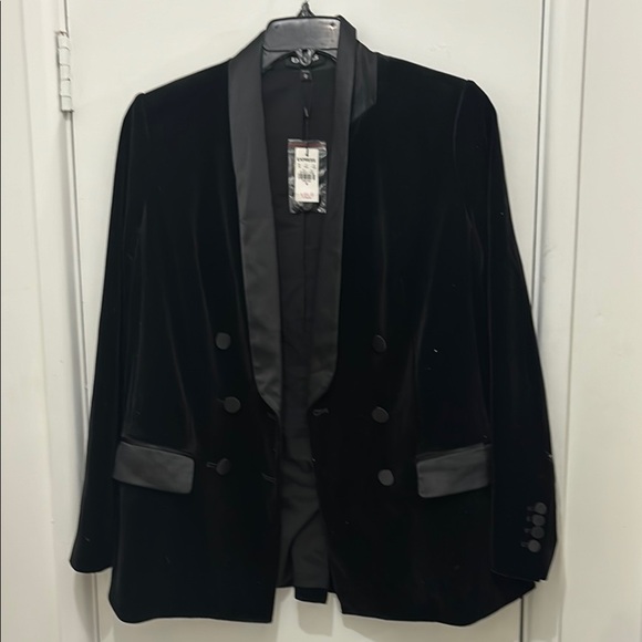 Express Black Velvet Men's Jacket - Picture 1 of 3
